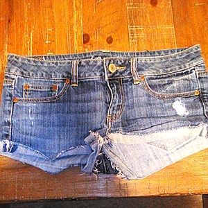 AE live your life denim shorts
